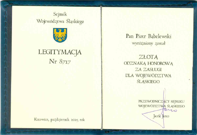 Dyrektor Cementowni Rudniki odznaczony przez Sejmik Województwa