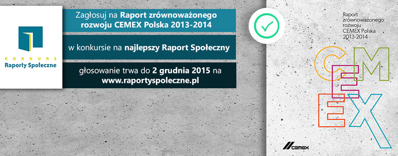 Raport CEMEX Polska w konkursie raporty społeczne