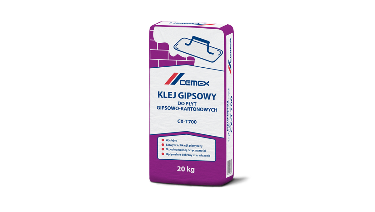 Klej gipsowy do płyt gipsowo-kartonowych CX-T700