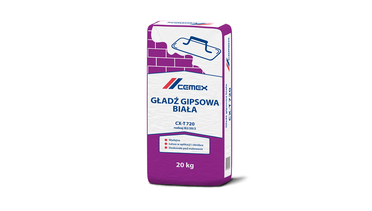 Gładź gipsowa biała CX-T720